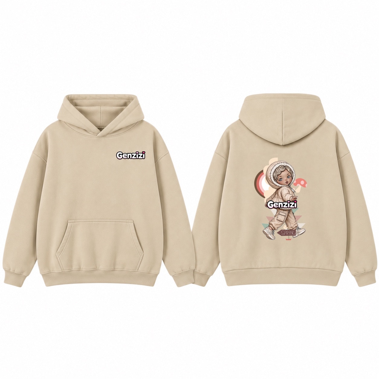 Beige Genzizi hoodie